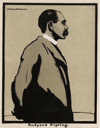 ラドヤード・キプリング (1865 - 1936)、パブ。 1899年（カラーリトグラフ） 作： William Nicholson