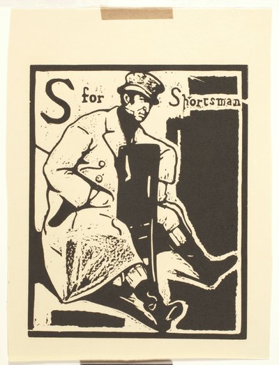 Sはスポーツマン（紙に木版画） 作： William Nicholson