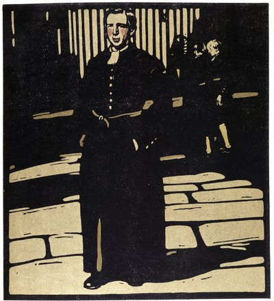 学校、ロンドン - 「ロンドンの種類」のウィリアム・ニコルソン (1872-1949) によるイラスト 作： William Nicholson
