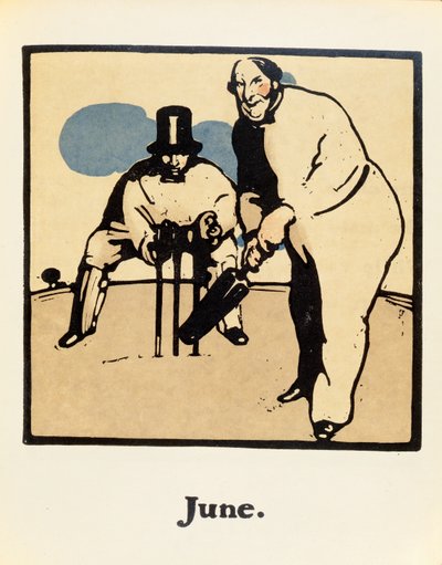The Month of June、「An Almanac of Twelve Sports」より、Rudyard Kipling の言葉、William Heinemann が最初に出版 作： William Nicholson