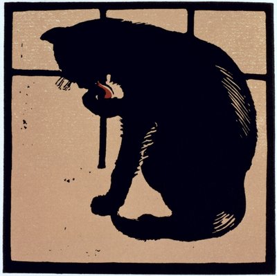 1900年に最初に出版された「The Square Book of Animals」のUn-Common Cat（カラーリソ） 作： William Nicholson