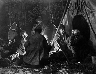 カナダでのトラッパーの生活、1890年頃のノートマンの写真。 作： William Notman