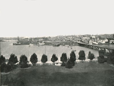 政府の建物、ビクトリア、カナダ、1895年からの眺め。 作： William Notman and Son