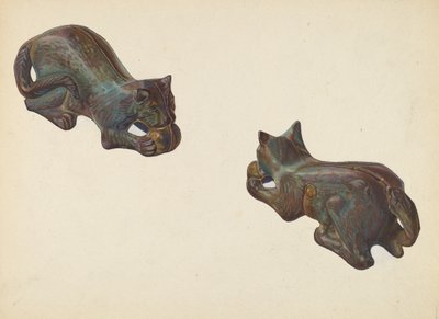 猫とボールのコインバンク、1939年頃。 作： William O. Fletcher