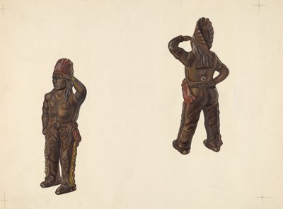 インディアン・チーフ・コイン・バンク、1938年頃 作： William O. Fletcher