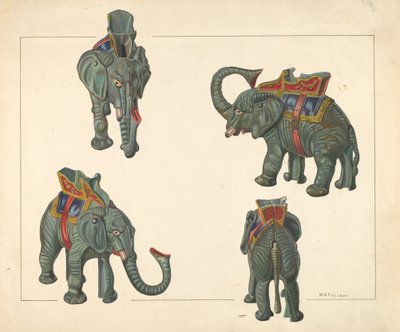 トイバンク。ゾウ、1938年頃 作： William O. Fletcher