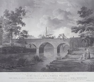 マンチェスター近くのバートンにある水道橋、1793年 作： William Orme