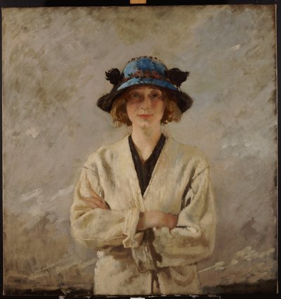 青い帽子の少女、1912 作： William Orpen