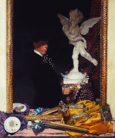 私とキューピッド、1910 作： William Orpen