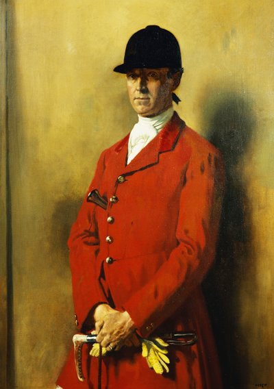 キャプテンマーシャルロバーツの肖像、フォックスハウンドのマスター、1926年 作： William Orpen