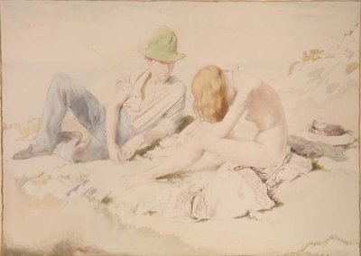 ドローイングマンとそのモデル 作： William Orpen