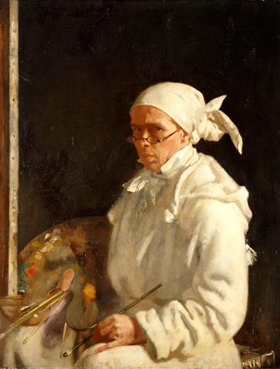 画家：眼鏡をかけた自画像、1907 作： William Orpen