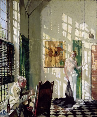スタジオ（キャンバスに油彩） 作： William Orpen