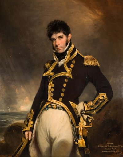 ギルバート・ヒースコートRN大尉（1779-1831）の肖像。 作： William Owen