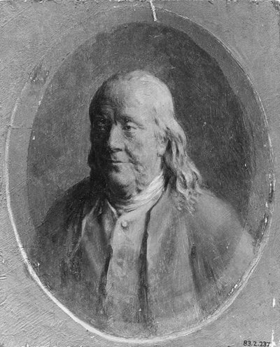ベンジャミン・フランクリンの肖像、1870-80年頃。 作： William P. Babcock