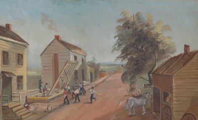 ハウス レイジング、1870 年代。 作： William P. Chappel