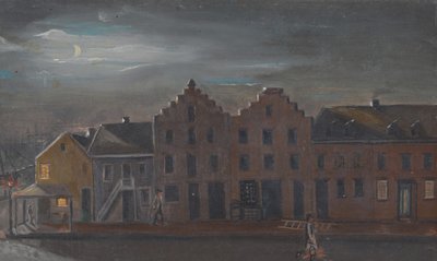 1870年代のランプライター。 作： William P. Chappel