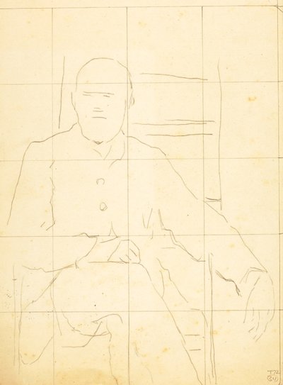 椅子に座る老人 作： William Page