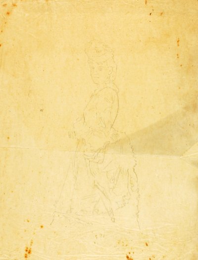 アフタヌーン・ドレスの若い女性 作： William Page