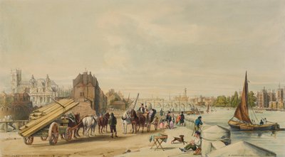 1840年、ロンドンのウェストミンスターにあるミルバンク。 作： William Parrott