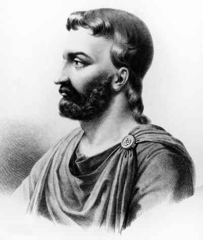 Aulus Cornelius Celsus (紀元前25年～紀元後50年)の肖像（19世紀の彫刻）。 作： Nicolas Toussaint Charlet