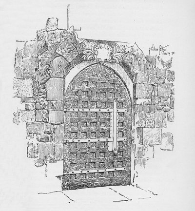 エドワード礼拝堂の扉、現在Pyx事務所、c1897 作： William Patten