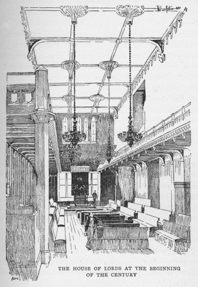 世紀初頭の貴族院、c1897 作： William Patten