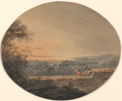 エクセターからのエクスマウスの遠景 作： William Payne