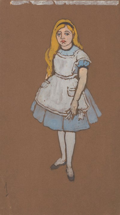 アリス（『アリス・イン・ワンダーランド』の衣装デザイン、1915年） 作： ウィリアム・ペンハロウ・ヘンダーソン