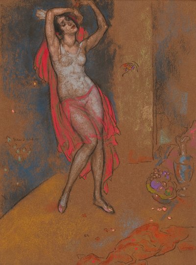 オリエンタル・ファンタジーのアンナ・パヴロワ（シカゴ、1915-16年 作： ウィリアム・ペンハロウ・ヘンダーソン