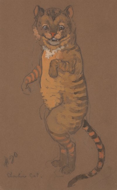 不思議の国のアリス」のチェシャ猫の衣装デザイン（1915年）。 作： William Penhallow Henderson