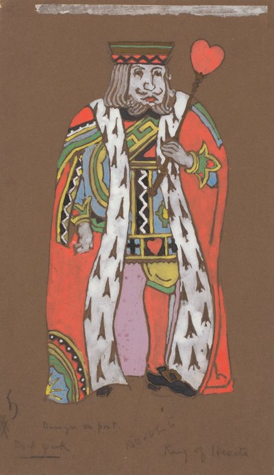 キング・オブ・ハート（『アリス・イン・ワンダーランド』の衣装デザイン、1915年 作： William Penhallow Henderson