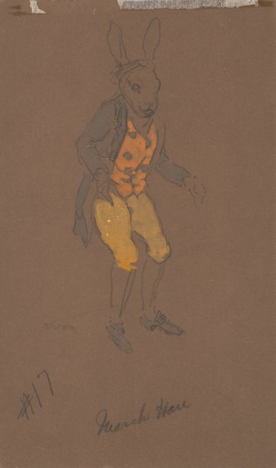 三月ウサギ（『アリス・イン・ワンダーランド』の衣装デザイン、1915年） 作： William Penhallow Henderson