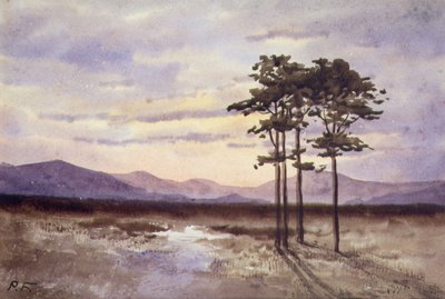 サンセット、カウンティ・スライゴ（水彩・紙） 作： William Percy French