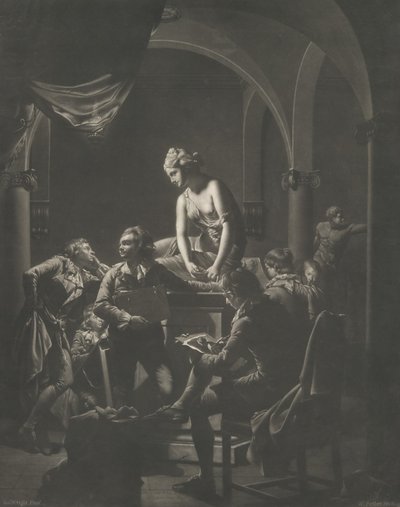 1772年2月20日、「ランプライトによるアカデミー」。 作： William Pether