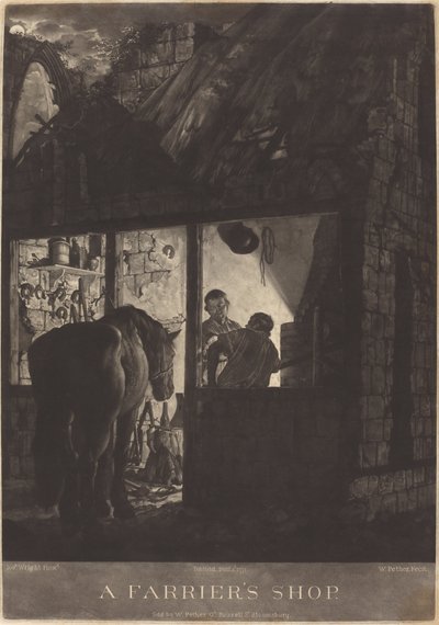 ファリアーの店 作： William Pether after Joseph Wright of Derby