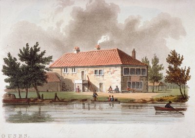 パディントン運河沿いのマイター タバーン、ロンドン、1810 年頃。 作： William Pickett