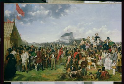 56103のダービーデイキャンバスオイルのディテール120097も参照 作： William Powell Frith
