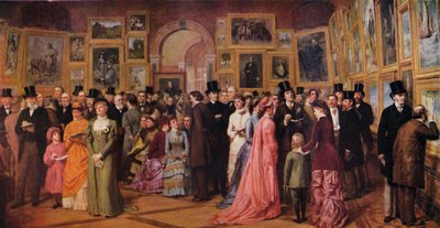 ロイヤルアカデミーのプライベートビュー、1881年、1883年1935年 作： William Powell Frith