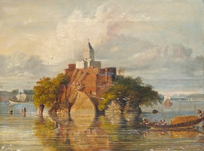 ガンジスのスルタンガンジ近くのジャンギラにあるフェイカーのロック 作： William Prinsep