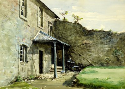 ポーチ、メインズ キャッスル、またはポーチのある中庭、メインズ キャッスル 作： William Proudfoot