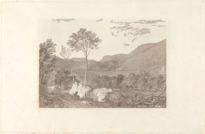 タサム教会から見たホーンビー城 作： William Radclyffe