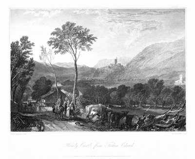 タサム教会のホーンビー城、1822年。 作： William Radclyffe