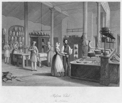 改革クラブ。キッチン、c1841 作： William Radclyffe