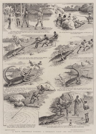 一日のワニ釣り、シカリの最初で唯一の体験 作： William Ralston