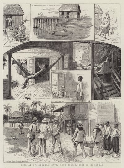 イギリスのホンジュラス、ベリーズ近くのセントジョージズキーでの生活 作： William Ralston