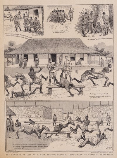 西アフリカの駅での生活のユーモア、役員のスケッチブックからの脱却 作： William Ralston
