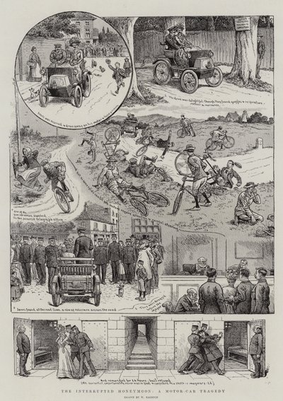 自動車の悲劇、中断されたハネムーン 作： William Ralston