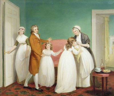 相続人の誕生、c.1799（キャンバスに油彩）145617も参照 作： William Redmore Bigg