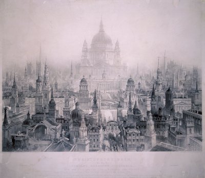 夢の都市 クリストファー・レンの建造物群 1842年 作： William Richardson